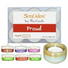 Soy Candles : Proud + Candle Holder Set
